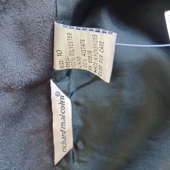 Richard Malcolm Faux Suede A Line‎ Skirt Black Size 10 - Picture 5 of 6